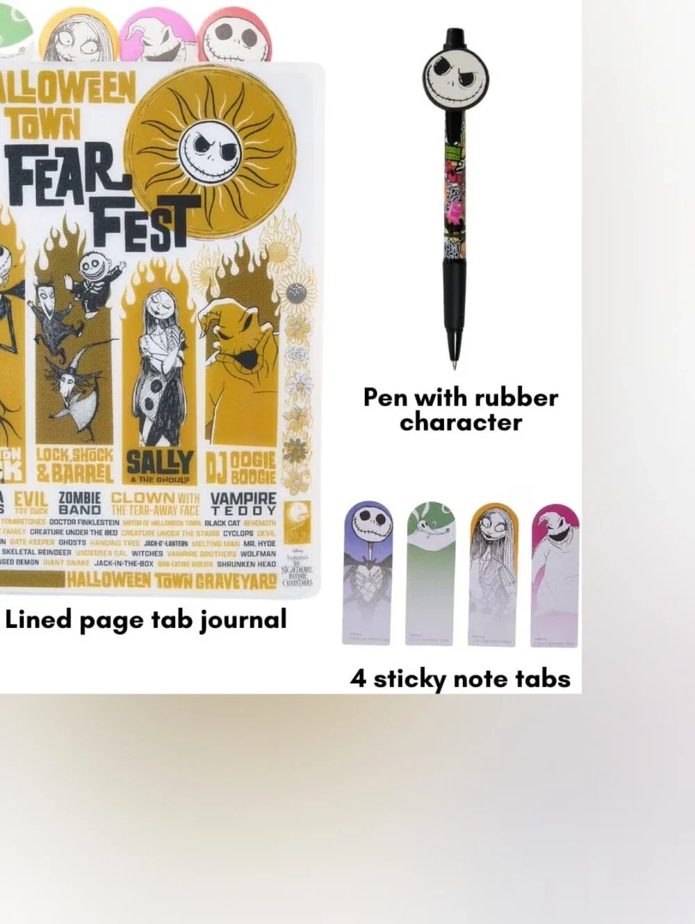 The Nightmare Before Christmas Sticky Note & Bookmark Set - Multi